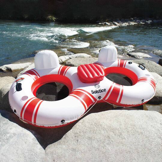 Swimline 88" Super Chill Swimming Pool Duo Inner Tube with Cooler